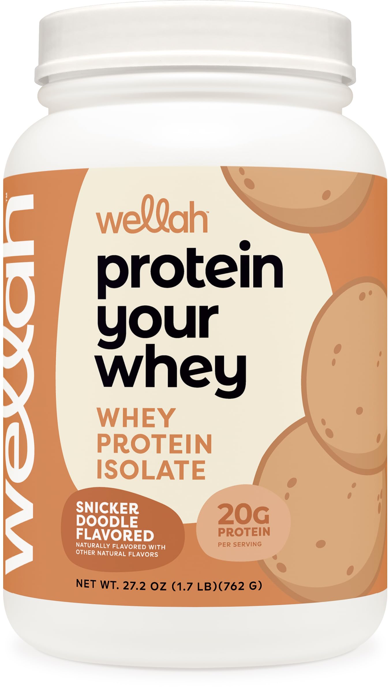 Wellah Protein Your Whey (30 Servings, Snickerdoodle) Whey Protein Isolate (WPI)