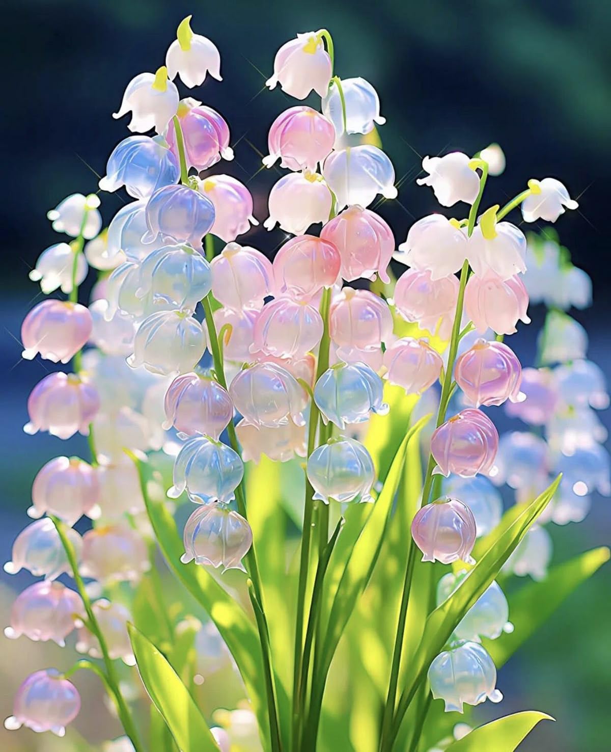 Rare Lily of The Valley for Planting UK, Hardy Perennial, Excellent Display, Mix Greening Flower, Natural Organic, Wedding, Balcony Garden-15 Bulbs-B