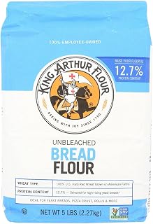 King Arthur Unbleached for Machine Bread Flour, 5-Pound Bags (Case of 8)