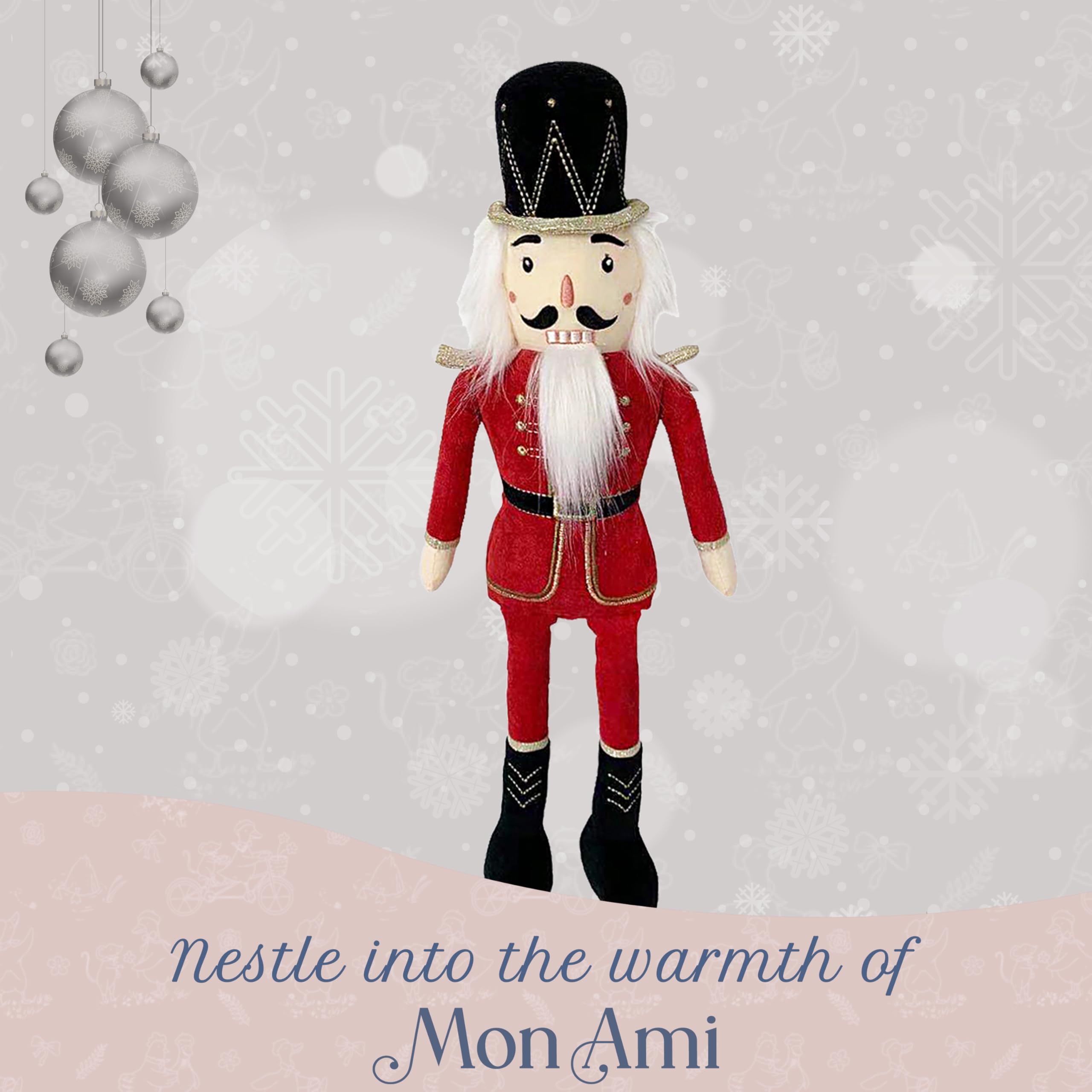 Amazon.com: MON AMI Red Nutcracker Shelf Sitter Plush Doll – 19