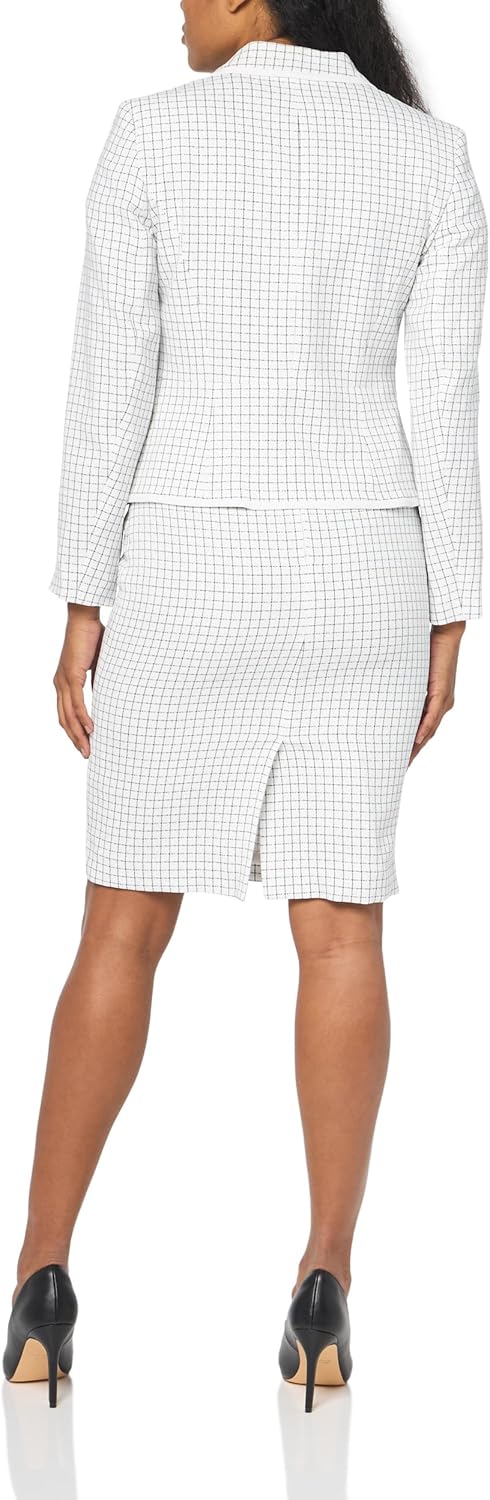 Women's Crepe 3-Button Jacket & Flounce Skirt