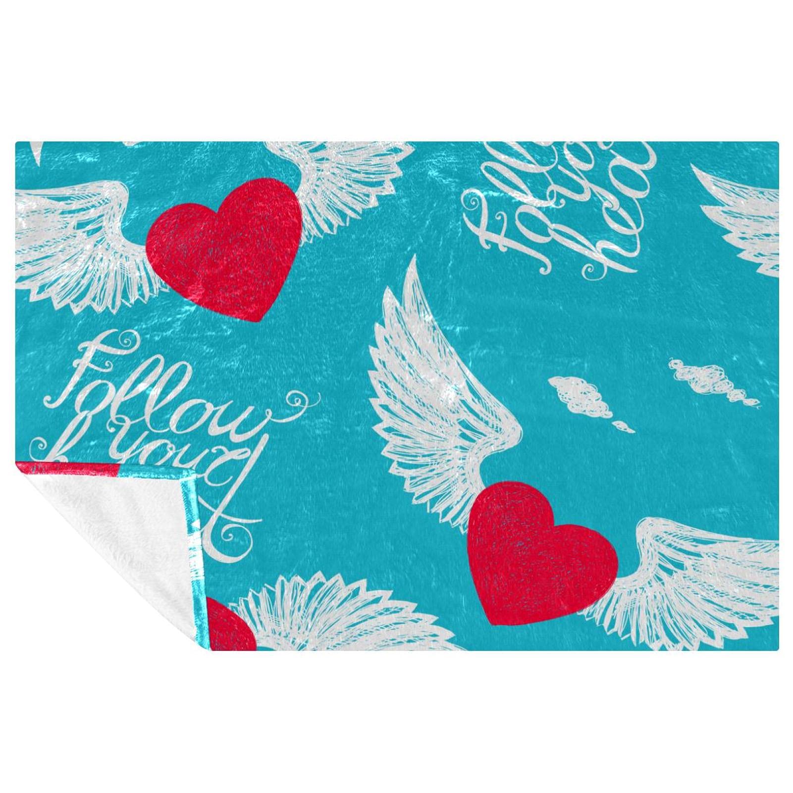 Couverture polaire en flanelle 140x99cm avec message inspirant