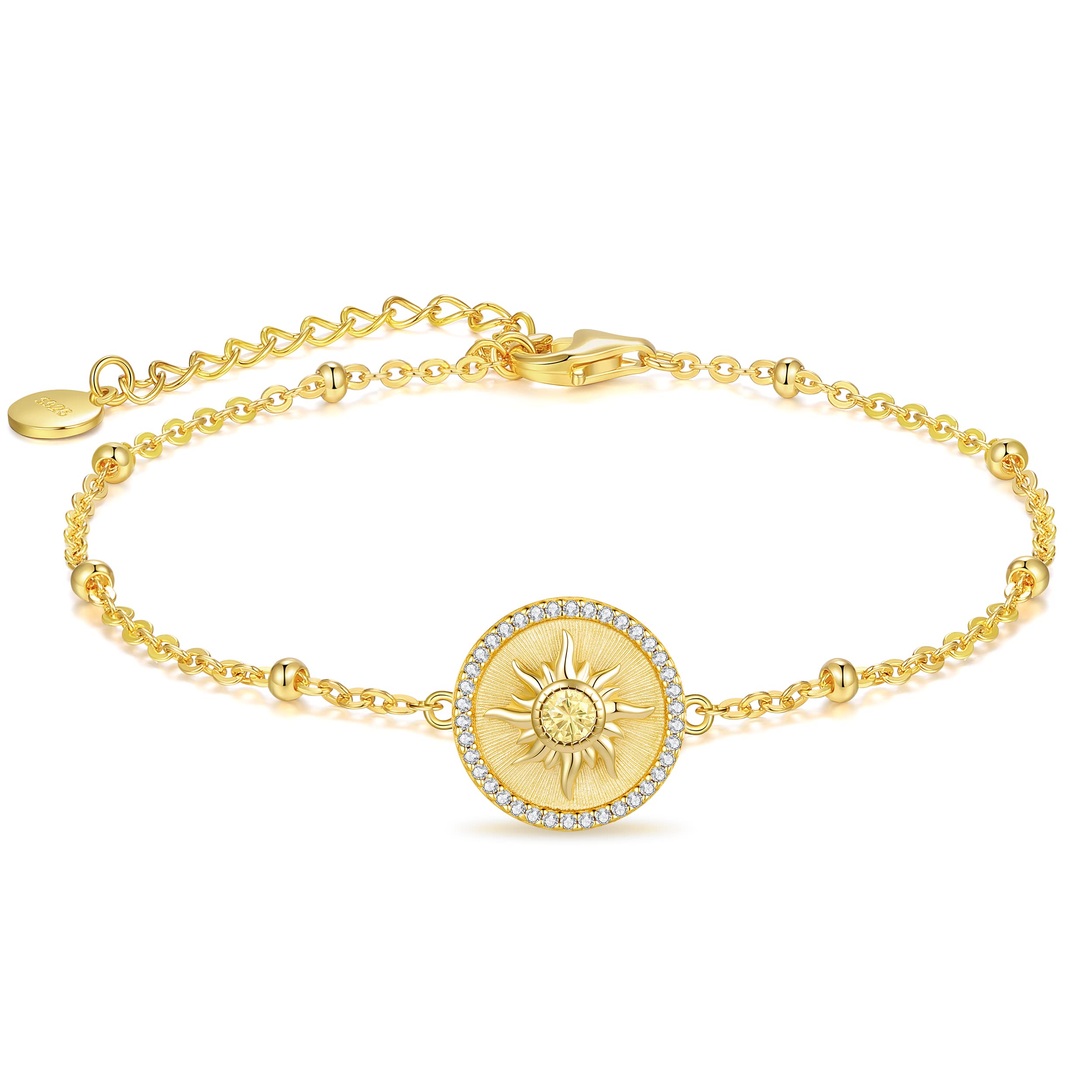 CDE Infinity Armband Silber 925 Damen mit Zirkonia Geburtsst