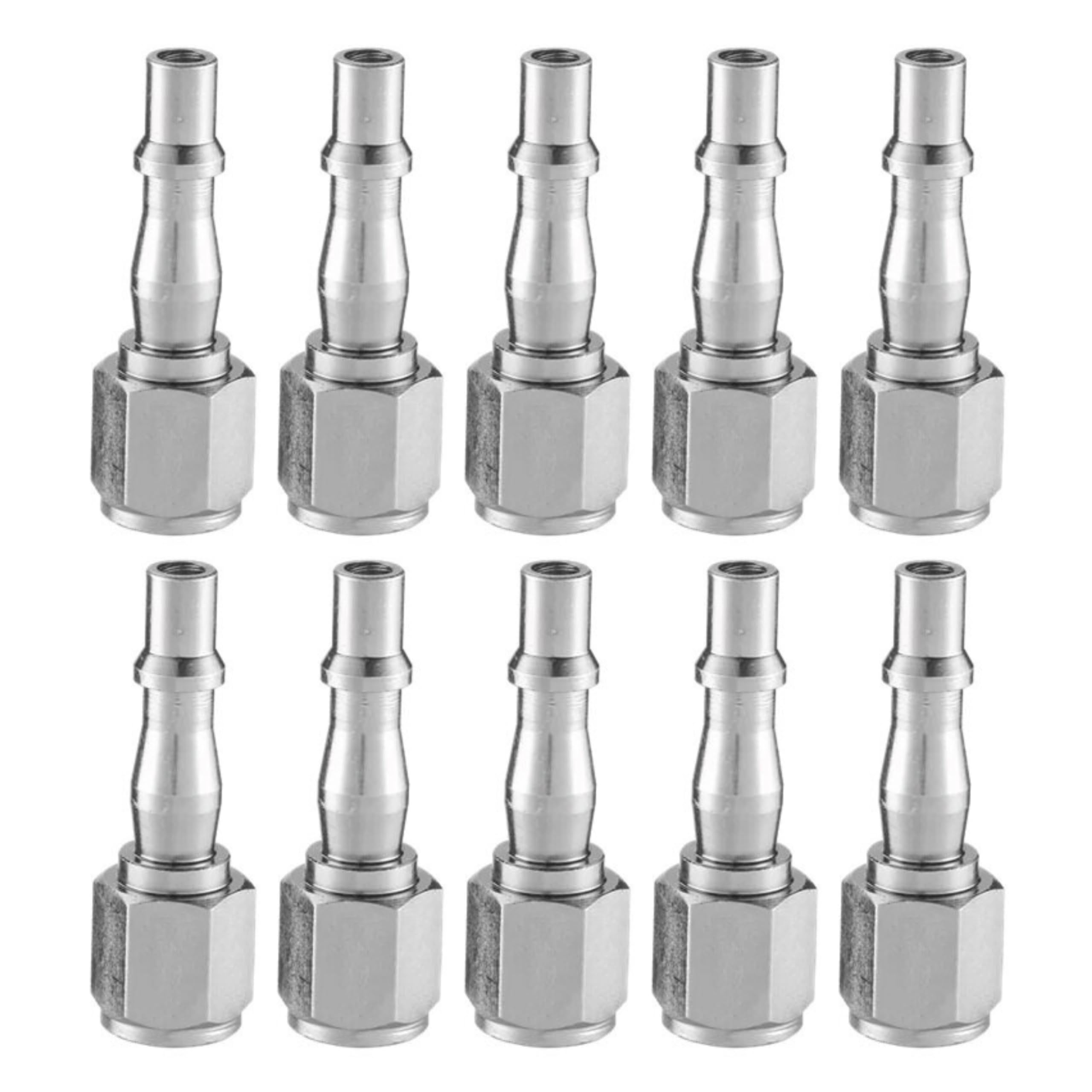 Dunnet Tools 1/4" Inch Quick Release Air Line Connector | Heavy Duty Female BSP Fitting for Air Compressor, Pneumatic Tools, Quick Connect Coupling, Airbrush & Tool Accessories (Pack of 10) — image 1