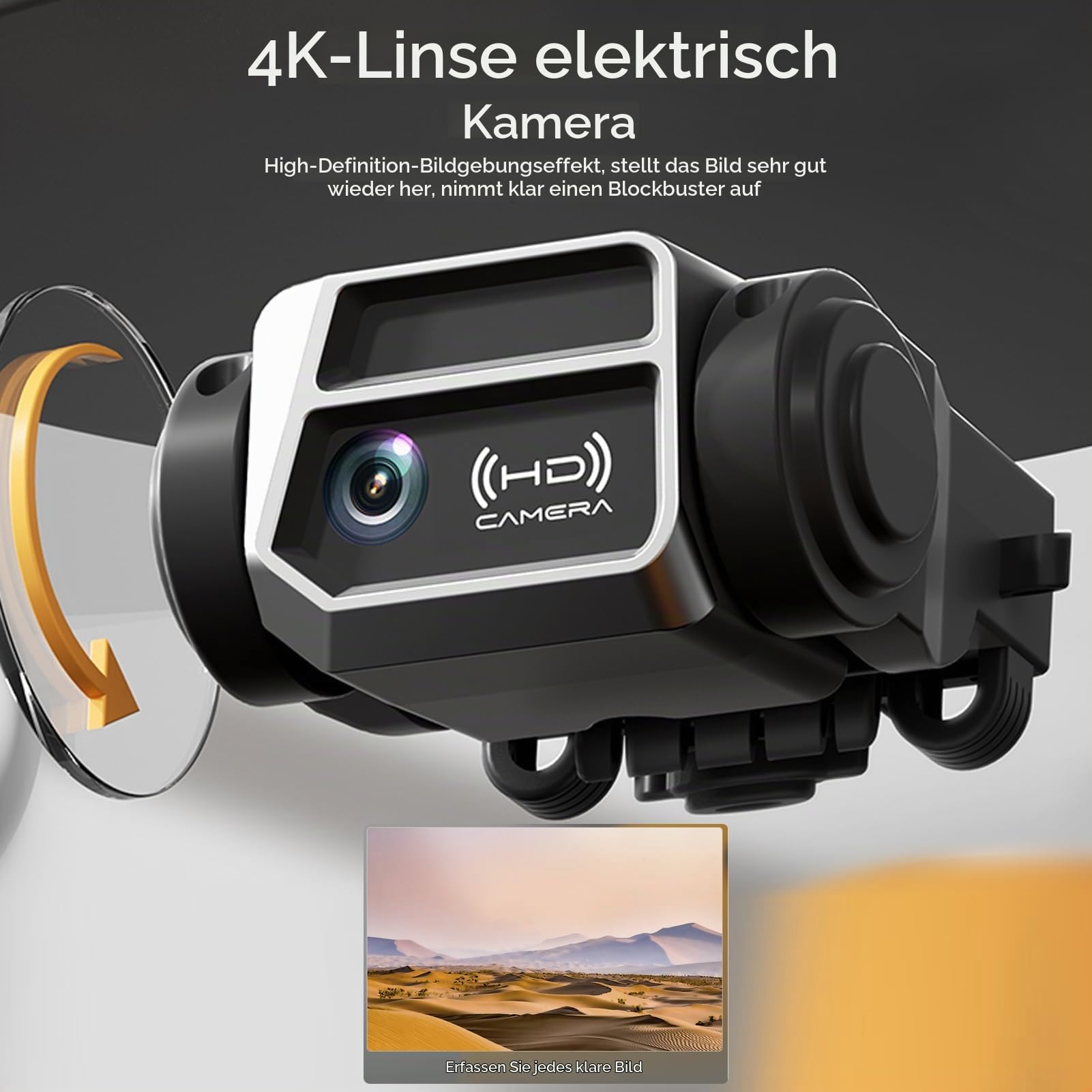 Drohne mit Kamera 4K Daul WIFI FPV Bürstenlosen 6-Achsen-Gyro 360°-Hinderniserkennung Gestenfotografie Optische Flusspositionierung Faltbare leichte Drohne