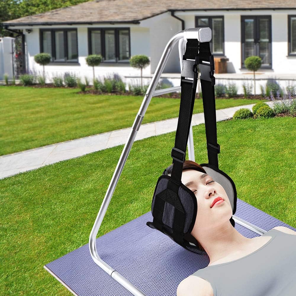 Neck Relief Hammock Head Hammock Neck Stretcher for Shoulder Pain Relief, Cervical Traction Device and Neck Support with Hammock Stand for Office