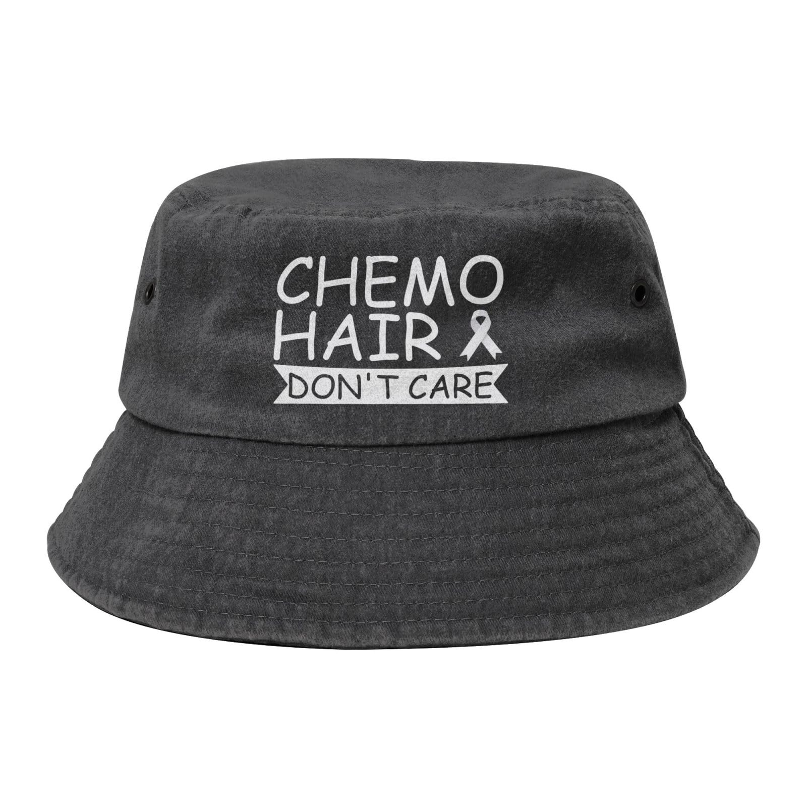 Qauirfe Chemo Hair Don't Care Lung Cancer Fashion Cowboy Denim Fisherman Hat Outdoor Fishing Cap Sun