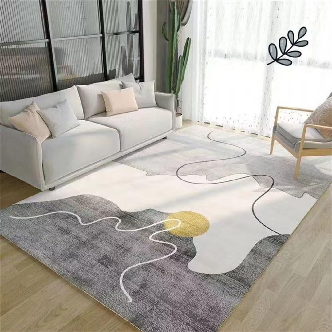 Tapis d'intérieur ne se décolore pas jaune 200x290 descente de lit chambre
