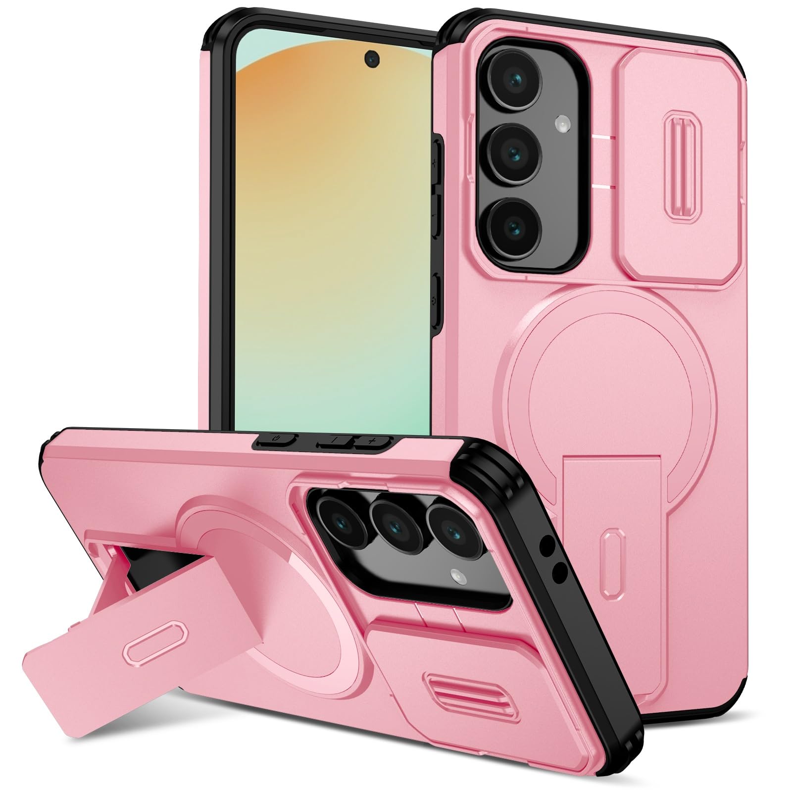 Coque Samsung S25 FE avec protège-caméra coulissant béquille intégrée antichoc - 8