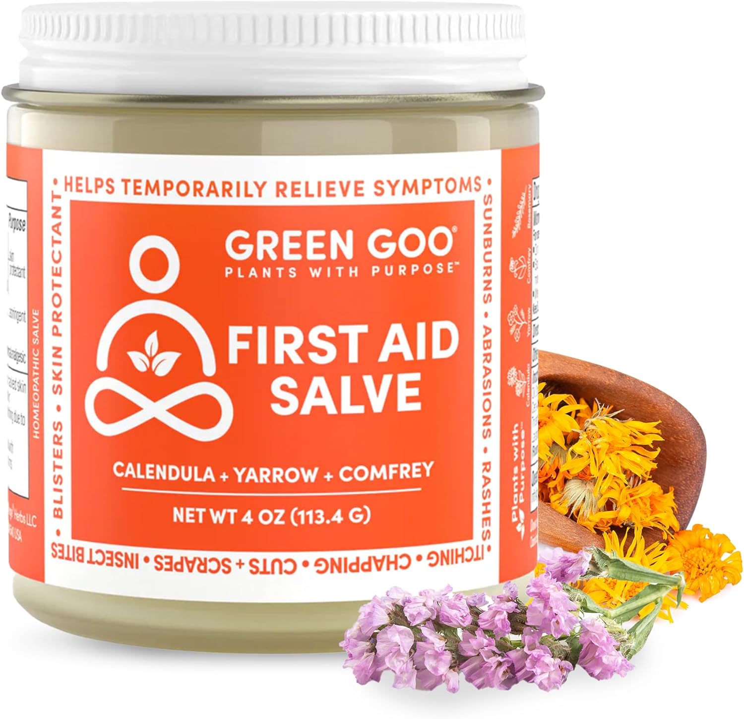 Green Goo First Aid Salve, All-Natural Cream for Healing Cuts, Scrapes, Blisters, Chafing, Sunburns & More, 4 Oz - Image 8