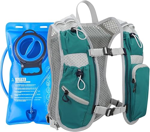 Miniatura 13 de Chaleco de correr para mujeres y hombres, mochila de hidratación para correr, chaleco para corredores, chaleco de hidratación, con soporte frontal