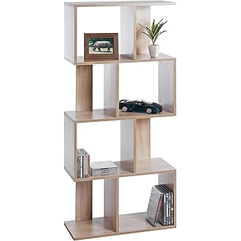 Amazon.de: HOMCOM Bücherregal mit 10 Fächer und Schublade, Standregal