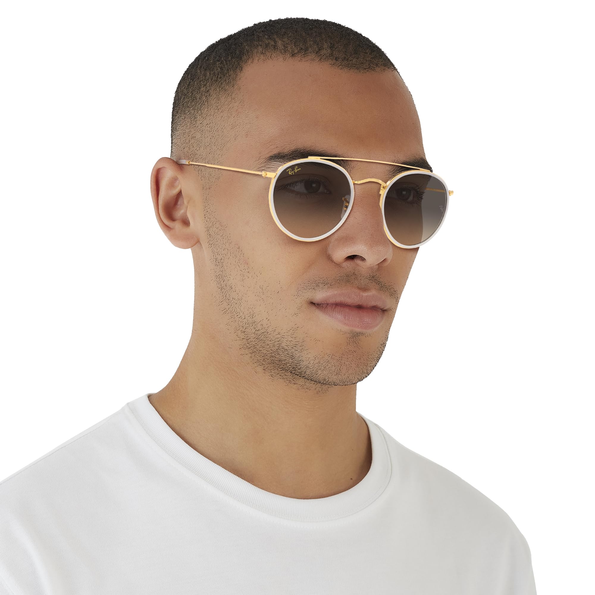 Ray-Ban Double BRIDGE RB 3647N Legend Gold/Grey Shaded 51/22/145 okulary przeciwsłoneczne unisex, Legend Gold, 51 mm