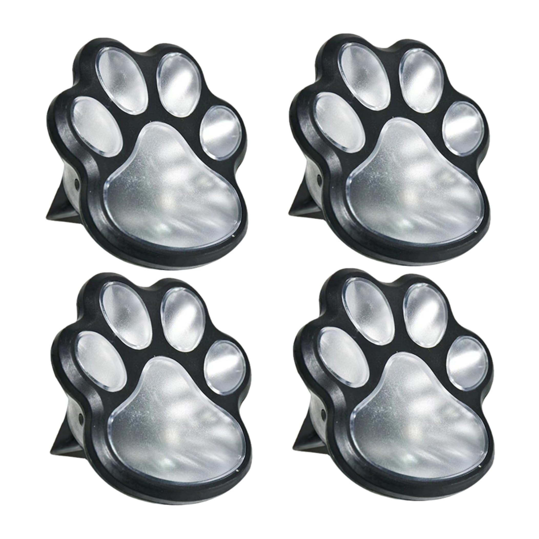 Gemuseeee 4pcs Solar Paw Print Lights Outdoor Cat Paw Shape Garden Lights Solar Powered for Lawn Driveway Walkway Patio Print, for Outside