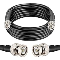 Vista 25 de RG8X - Cable coaxial BNC macho a BNC macho de 3 pies, 2 unidades, 50 ohmios, pérdida ultra baja para antena, radio RF, módem, osciloscopio