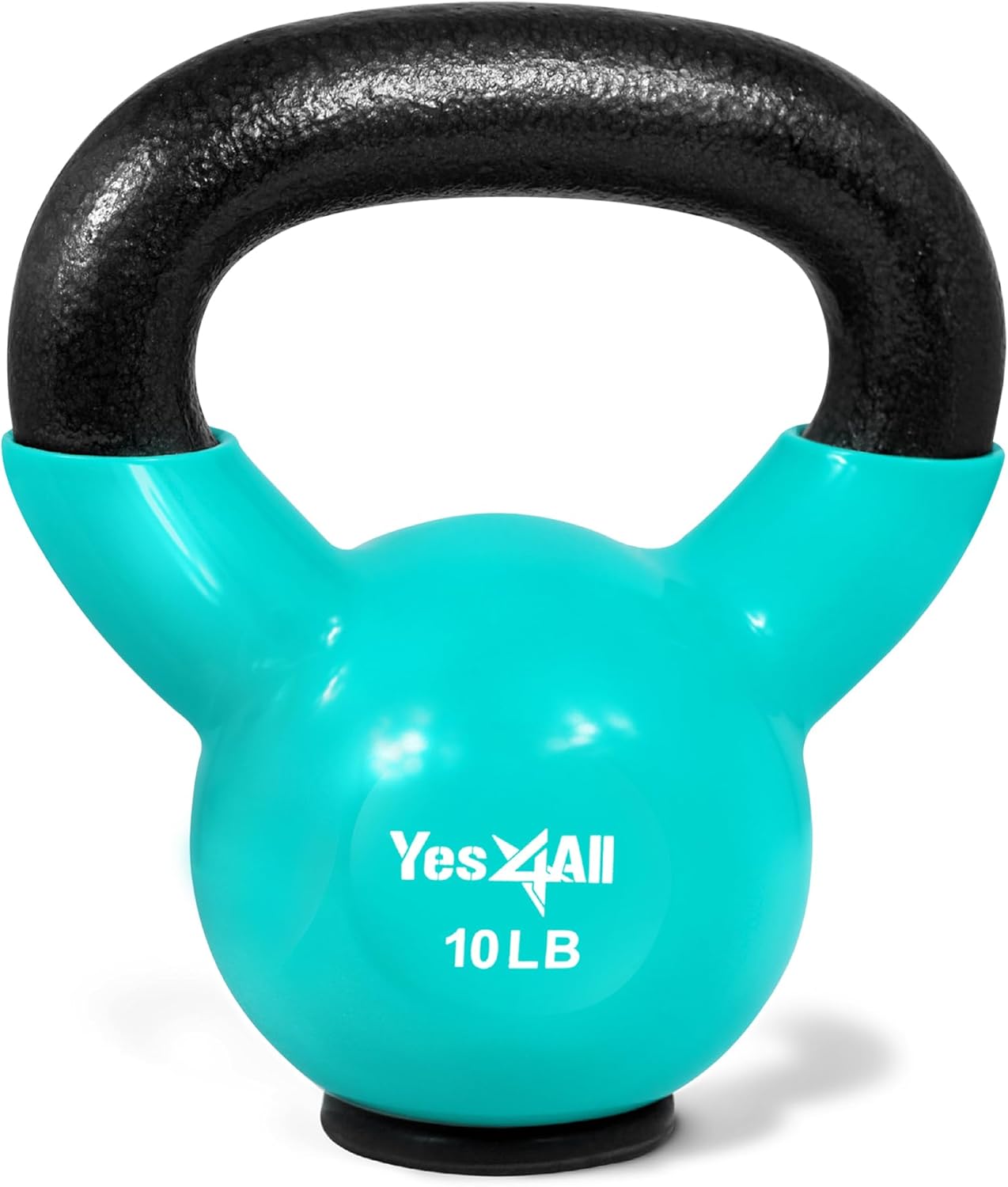 Yes4All Kettlebells Rubber Base, Kettlebell Set for Women, Strength Training Kettlebells Weights (10-65 lbs) B. 10LB - Mint A. Single