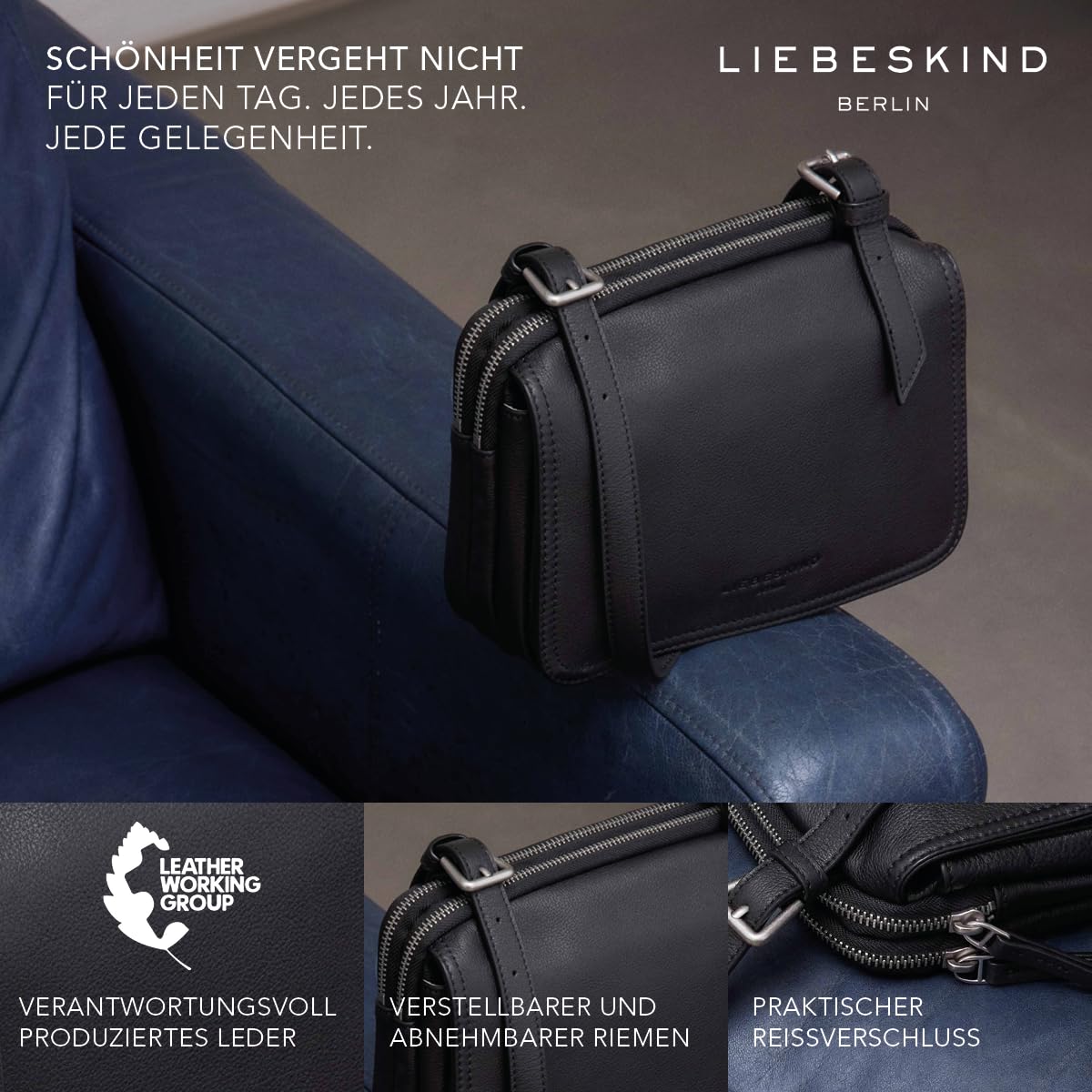 Liebeskind Berlin Umhängetasche „Luka“ I Kleine Cross-Body Bag aus Leder – Bild 3