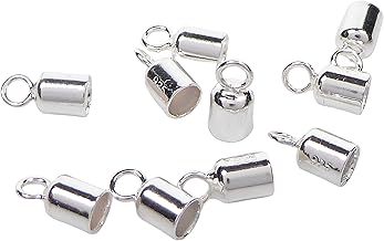 XieXie Pack of 10 End Caps Ring Sleeves Inner Diameter 2.8 mm 925 Silver for High-Quality Crafts, Sterling Silver