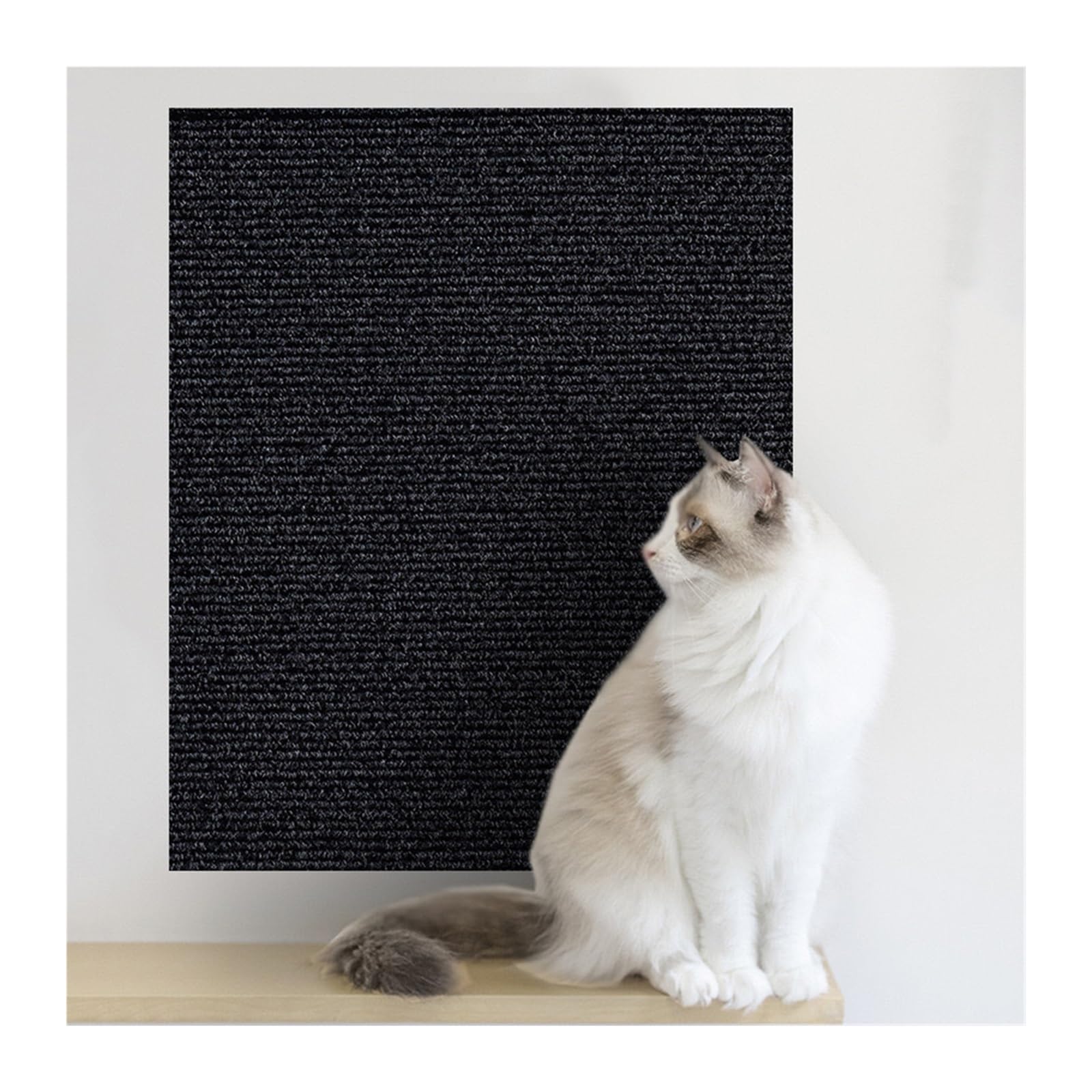 Protezione Divano Graffi Gatto Il divano multiuso con tappetino autoadesivo antigraffio for gatti può essere rifinito il pannello del tappeto(Black,40X300CM)