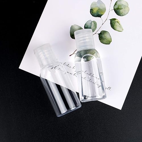 Miniatura 5 de TRENDBOX Paquete de 6 botellas vacías de plástico con tapa abatible para champú, lociones, jabón corporal líquido, crema (1 onza / 1.0 fl oz)