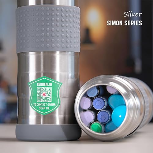 Vista 2 de Simon 74H 5-7 bolígrafos de insulina enfriador de viaje enfriador de medicamentos para viajes, enfriador médico Epipen estuche de transporte Simmon