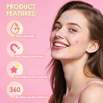 AUSLKA Star Pimple Patches (360 Pcs) Patchs de Zit mignon pour visage, Stickers Spot Patches de Pamplemousse Hydrocolloïde Absorb Fluide, Star Zit Patches avec acide salicylique végétalien, sans cruauté
