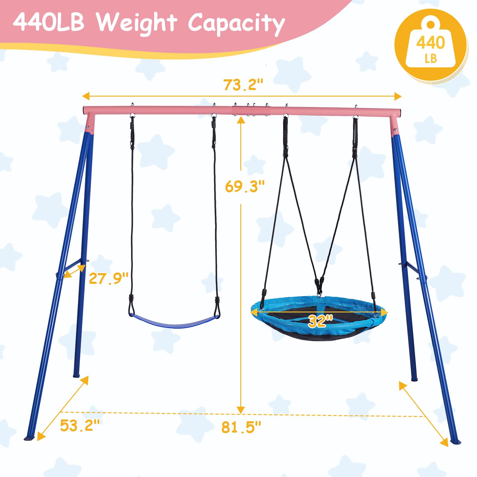 ⑧ ma 様 swing Amazon.com: Lunafun Outdoor Swings for Kids, 440lbs, Heavy