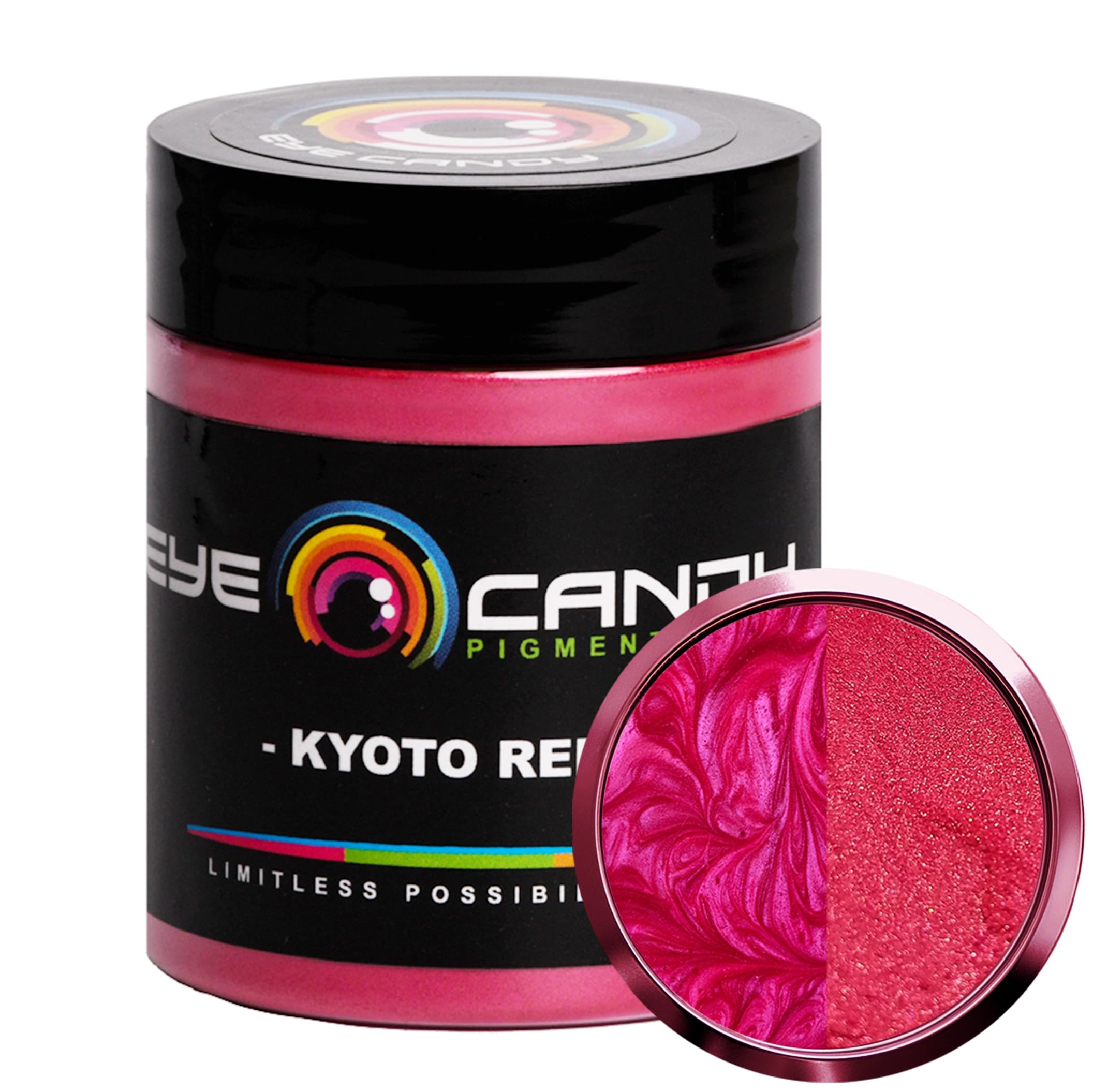 Eye Candy Pigments Premium Red Mica Powder - Kyoto Red (25gr) - for Epoxy, Resin, Soap, Paint, Woodworking, Acrylic Pouring, Bath Bombs, Fishing Lures - DIY Arts and Crafts Additive