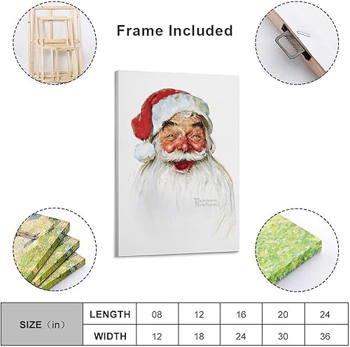 Miniatura 10 de Norman Rockwell - Póster artístico de pared con diseño de Navidad recortando el árbol, póster de lienzo estético para habitación, decoración moderna