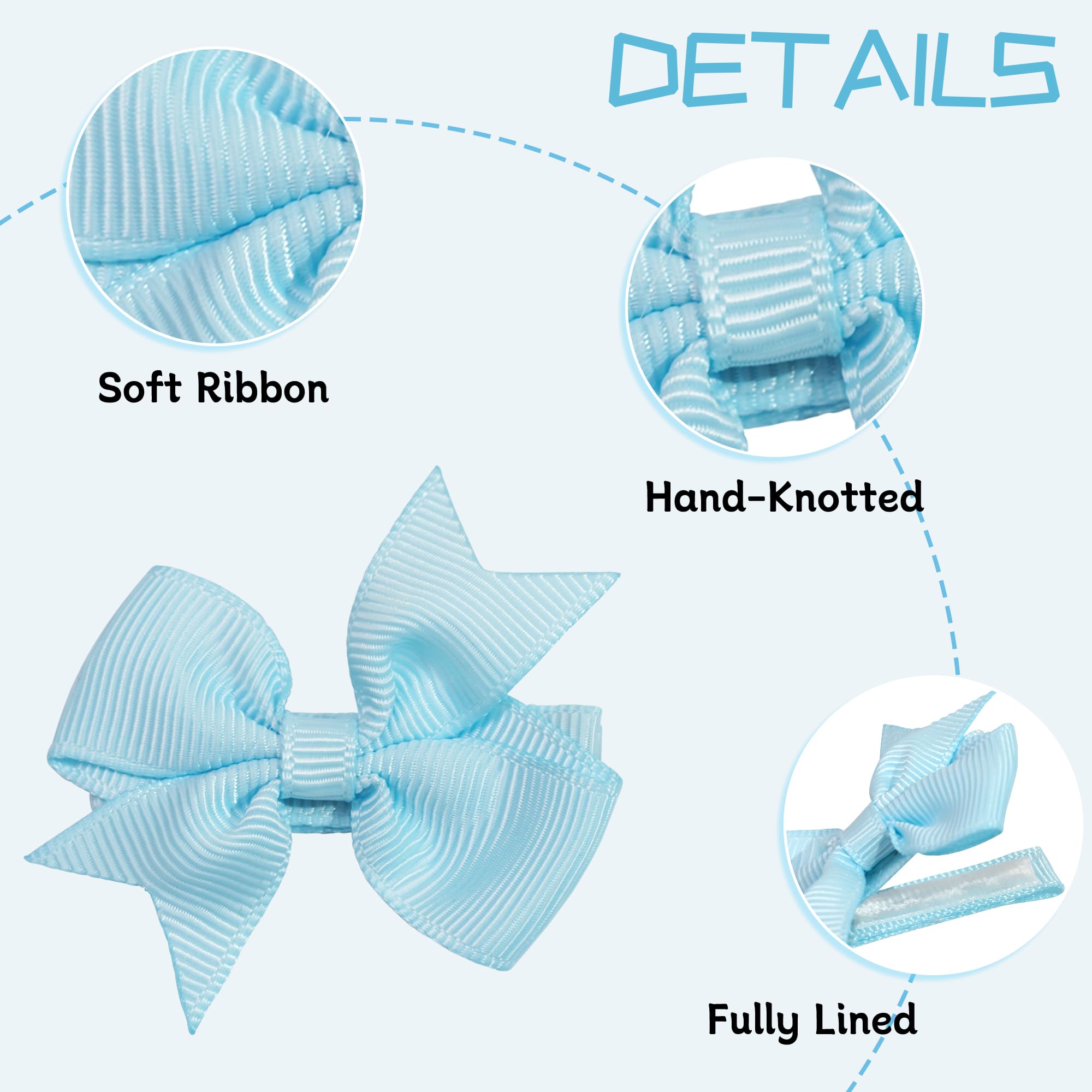 Hair Clips for Girls - 20PCS Fully Lined Hair Bows Alligator Clips for Toddlers Kids, Infants, Multicolor, 1 count (Pack of 20) - Image 3