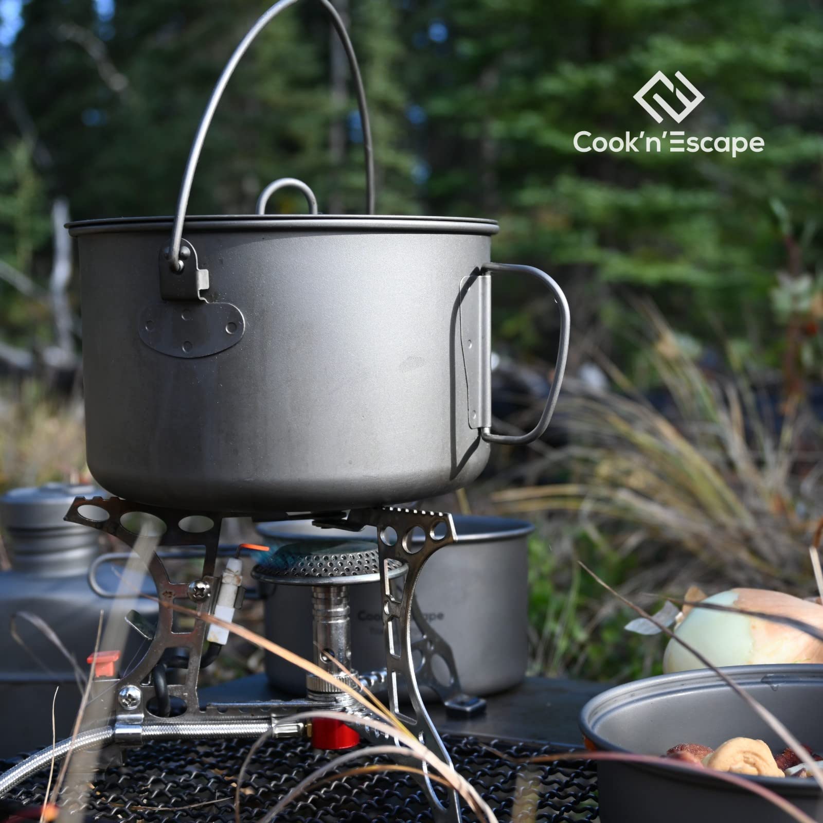 Amazon | COOK'N'ESCAPE チタンクッカーセット 認証済み・直火対応