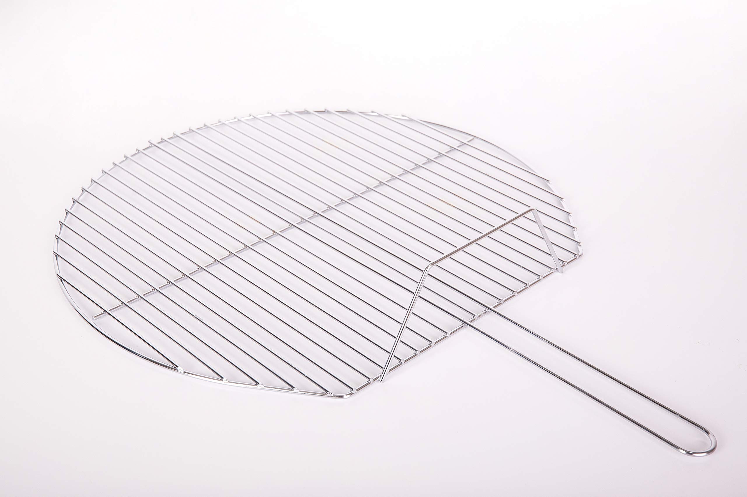 BRICOMIRAS Barbacoa Redonda LEÑA Y CARBÓN 60 CENTÍMETROS Ø con Soporte para PAELLERA Ideal para Camping Y Playa