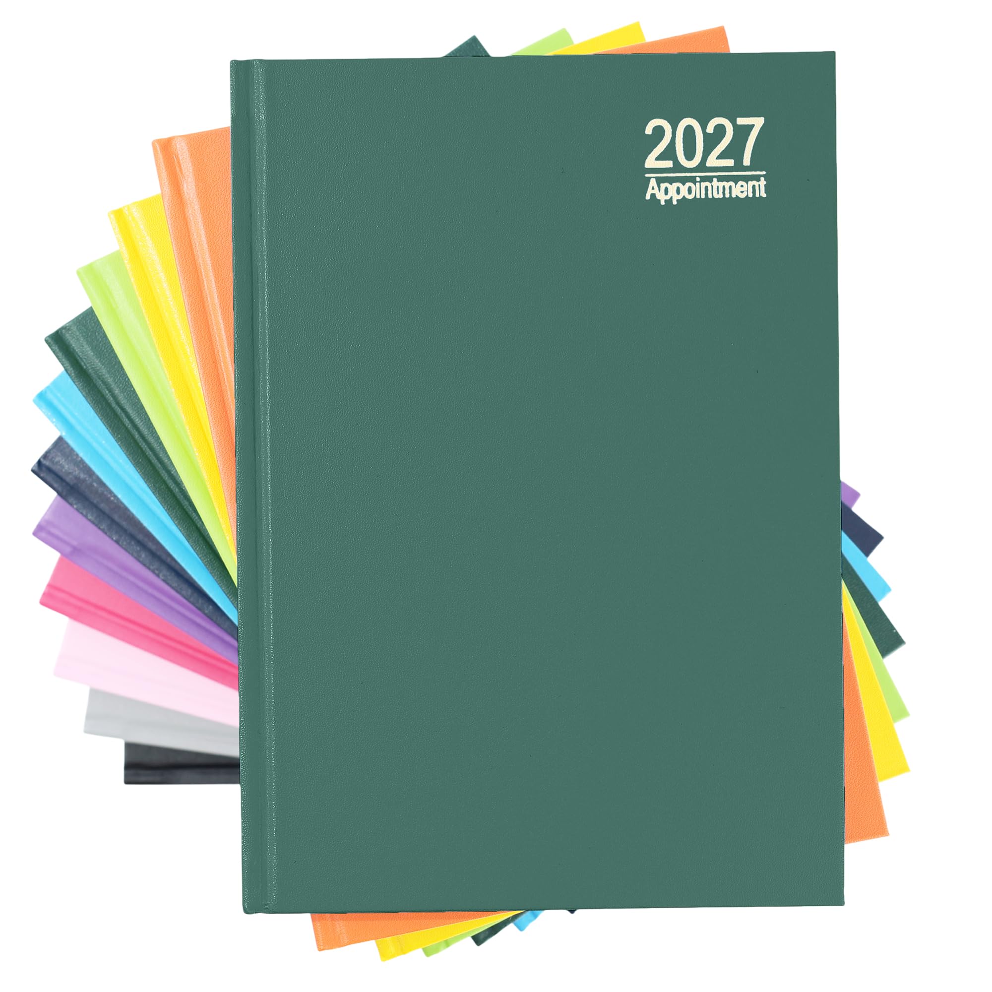 2027 Diary A5 Page a Day Appointment Hardback Hourly Planner (Bottle)