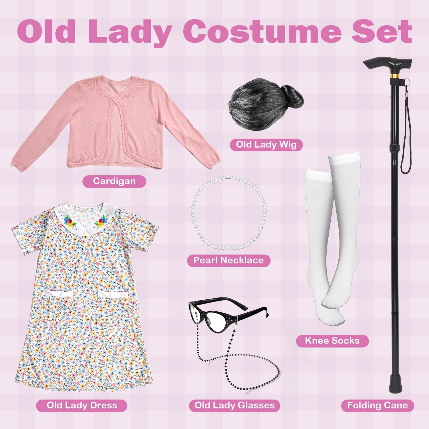Mikovivi Little Girl Old Lady Costume Set - Image 3