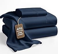 Vista 27 de LANE LINEN - Sábanas tamaño Queen, 450 hilos, 100% algodón, refrescantes, transpirables, con bolsillo profundo, 4 piezas, color negro