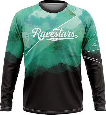 MTB Jersey Men Long Sleeve Mountain Bike Downhill Breathable Moisture Top
