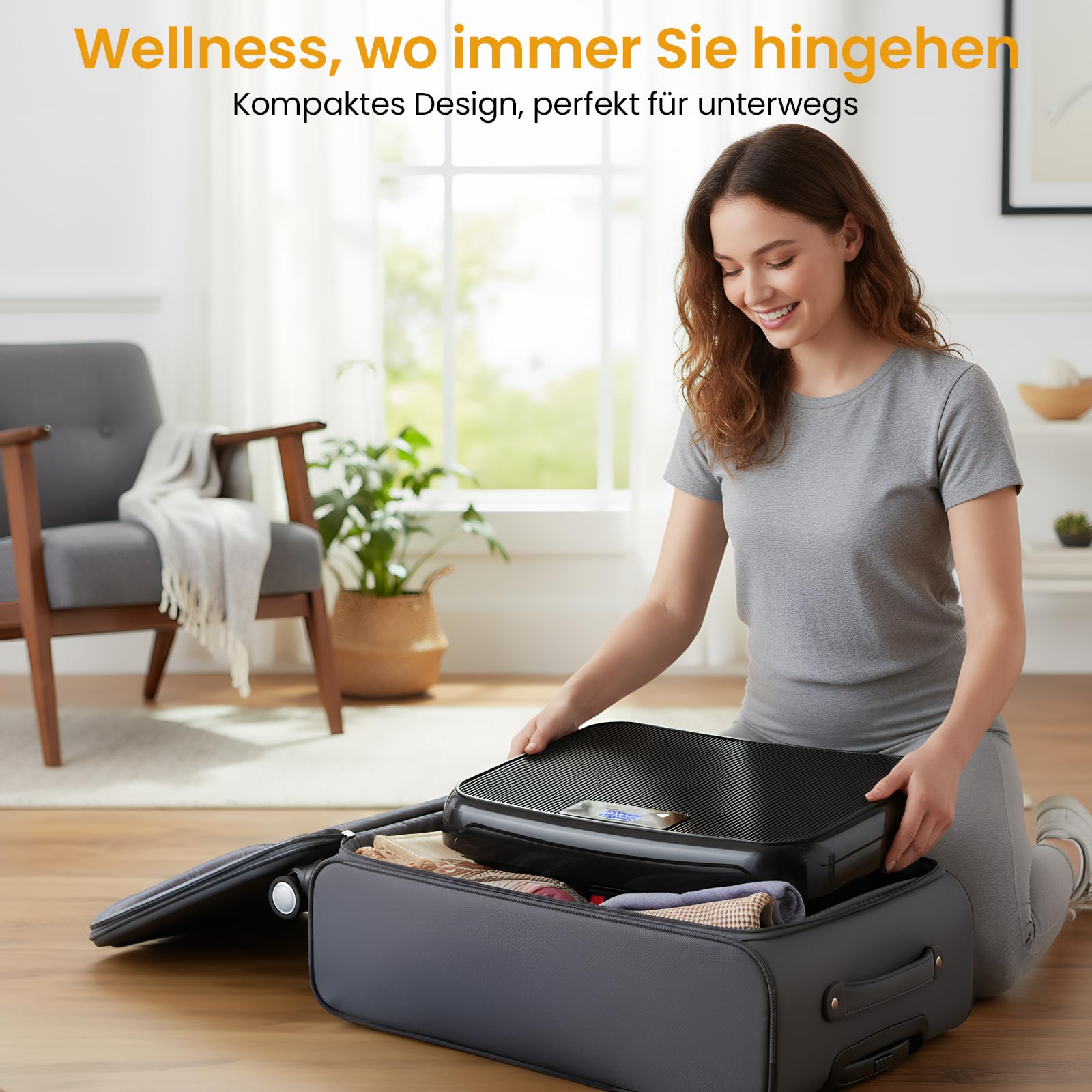 TISSCARE Vibrationsplatte bis 180 kg, Professionelles Fitnessgerät für zuhause - Rüttelplatte Sport für Lymphdrainage, Fettverbrennung & Ganzkörpertraining, Ihr Vibrationsboard für Sportgeräte zuhause