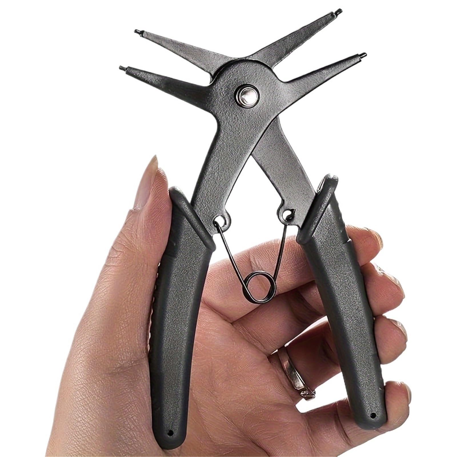 Mdsiokhj 1Pcs Snap Ring Plier Snap Ring Pliers Dual Purpose Circlip Removing Reassembling Tool For Internal And External