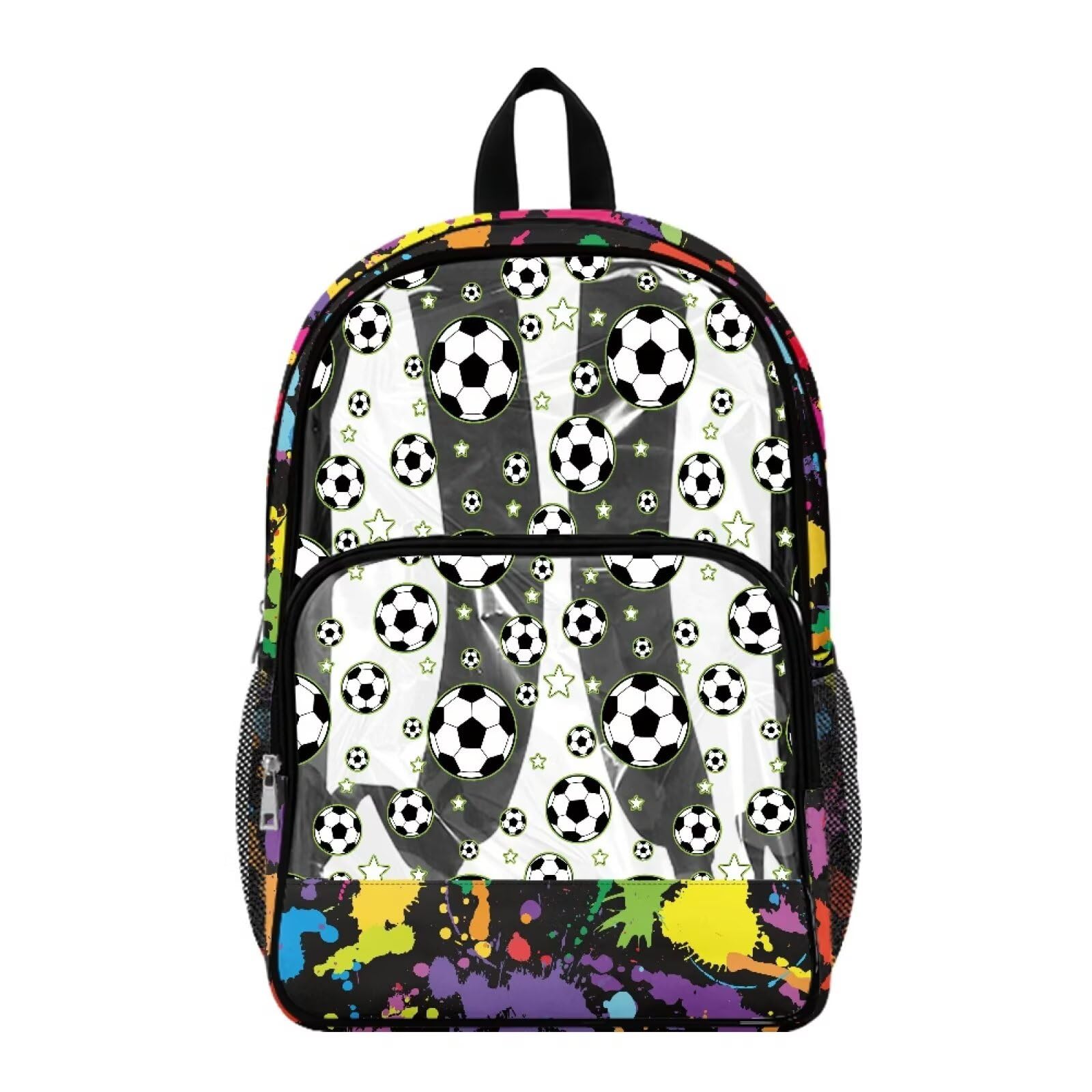 Sac à dos transparent en PVC résistant à motifs étoiles - 8