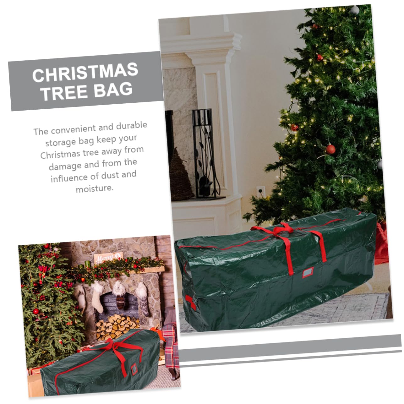 TOPBATHY Borsa per Albero di Natale Contenitore Portaoggetti con Manici Organizer per Casa Protezione da Umidità e Polvere