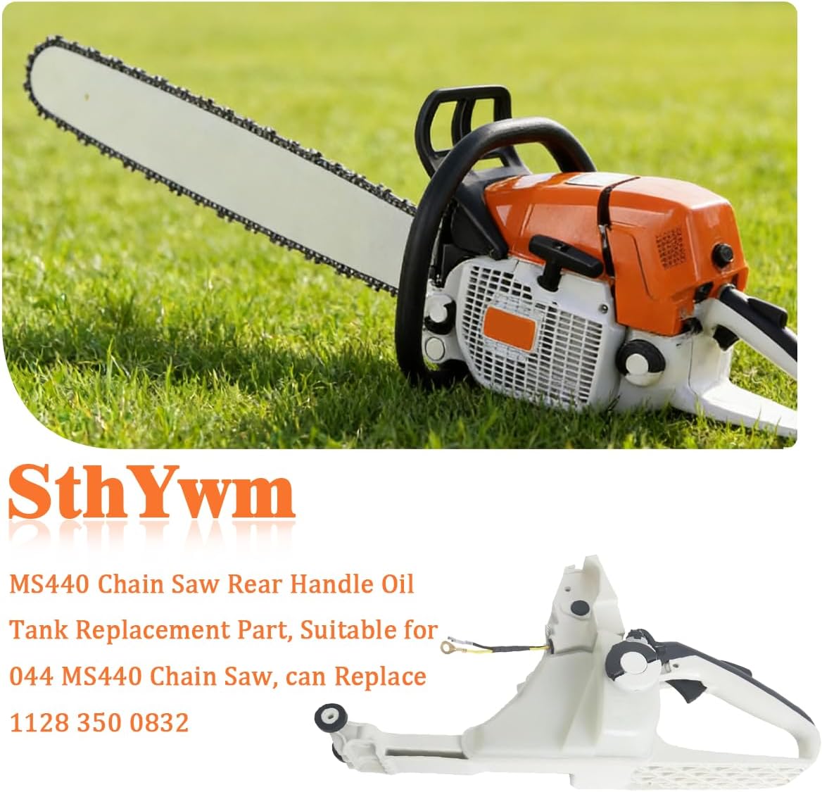 MS440 Chain Saw Rear Handle Oil Tank Replacement Part, Suitable for 044 MS440 Chain Saw, can Replace 1128 350 0832
