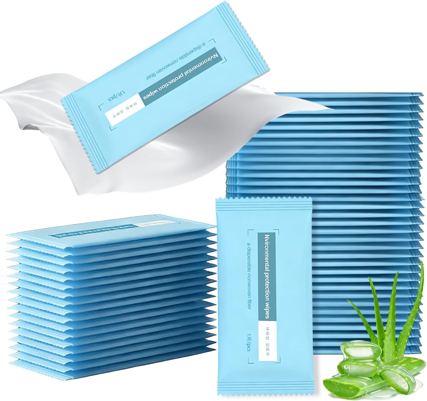 50 sztuk chusteczek odświeżających, wilgotny papier toaletowy, rozmiar podróżny, chusteczki odświeżające do twarzy i rąk, wilgotny papier toaletowy, biodegradowalny, do domu, biura, na zewnątrz