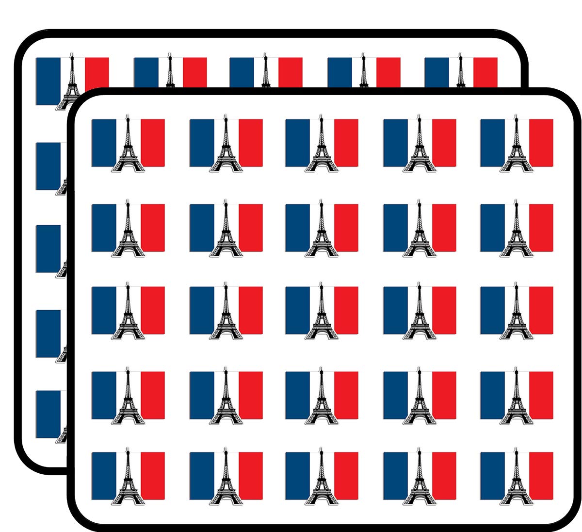 Eiffel Tower on The France Flag Shaped (French Paris) Sticker for Scrapbooking, Calendars, Arts, Kids DIY Crafts, Album, Bullet Journals