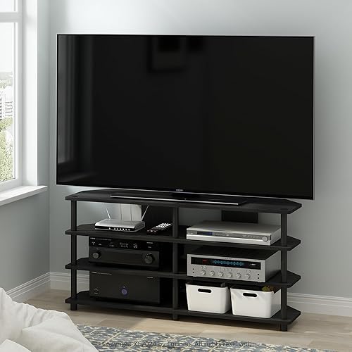 Miniatura 48 de Furinno Turn-N-Tube mesa pequeña para televisores con 4 niveles, de ensamble fácil., Madera, Blackwood Blackwood,Espresso,Americano,Nuez