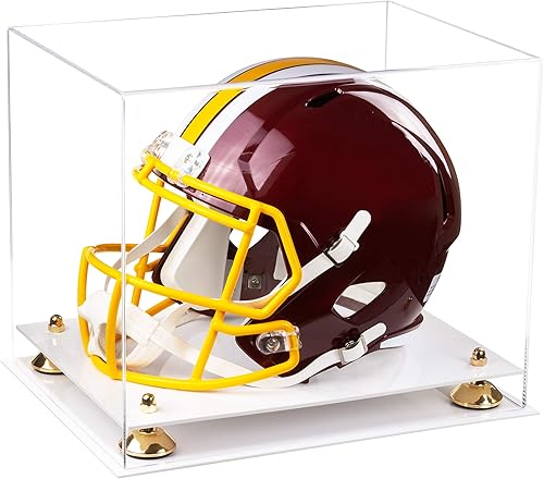 Miniatura 23 de vitrina de acrílico tamaño real casco fútbol americano.