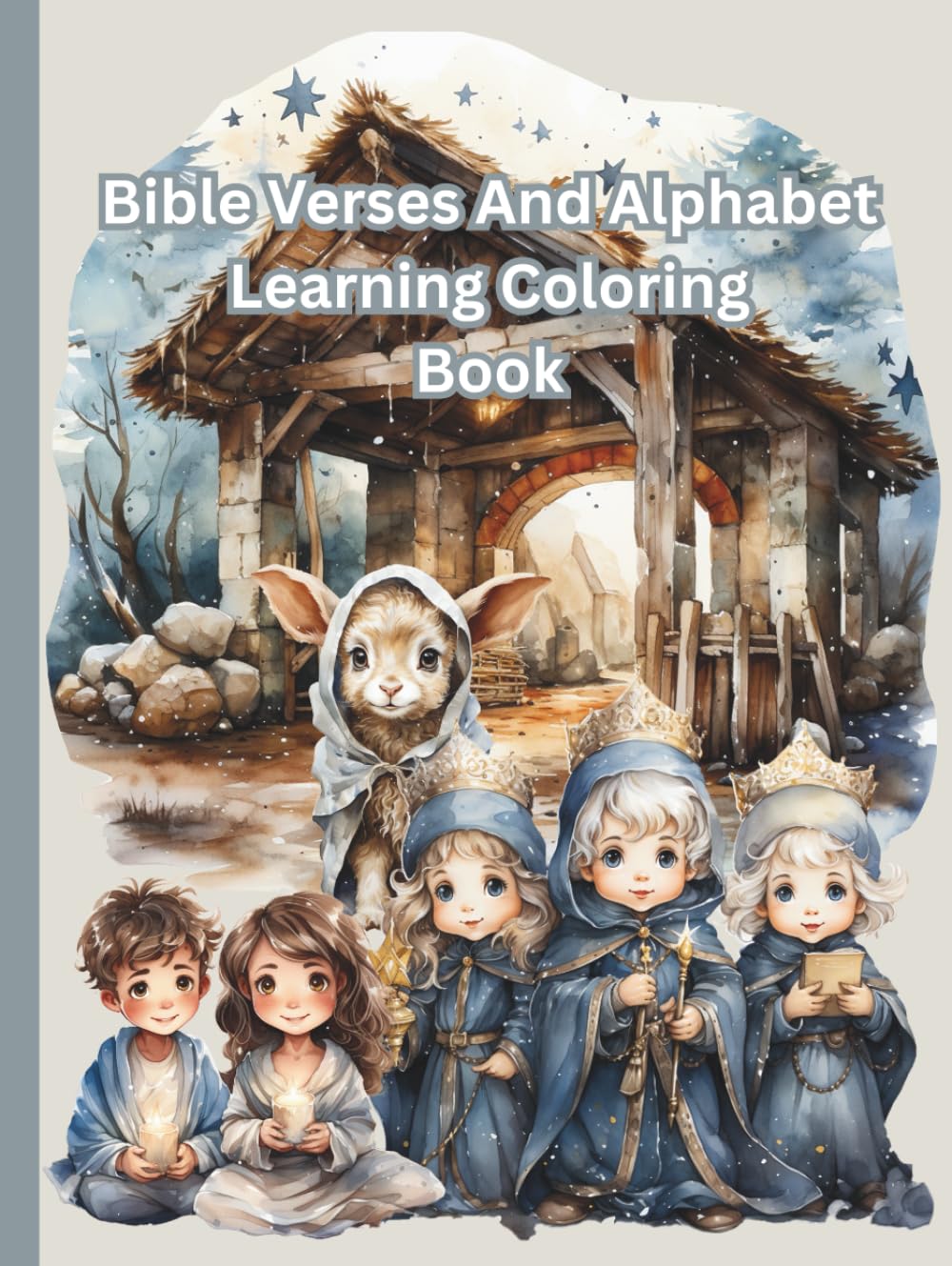 Bible Verses And Alphabet Learning Coloring Book: Children’s Christian Coloring Book (Christian Religion Church Jesus GOD Bible)