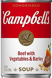 Campbell's Condensed Beef Soup With Vegetables and Barley, 10.5 oz Can