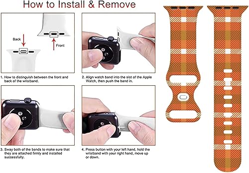 Miniatura 3 de Correa de reloj de otoño compatible con Apple Watch de 1.496 in 1.575 in 1.614 in 1.654 in 1.732 in 1.772 in 1.929 in, correas de repuesto