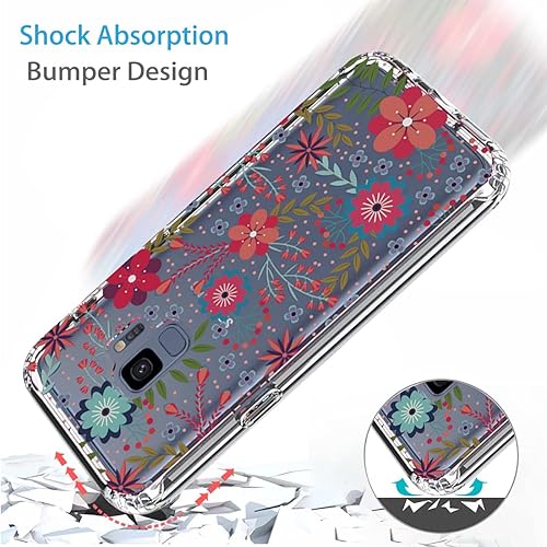 Miniatura 7 de Funda para Galaxy S9, para Samsung S9, funda transparente para niñas, TPU suave 360 cuerpo completo, a prueba de golpes, híbrido, transparente,