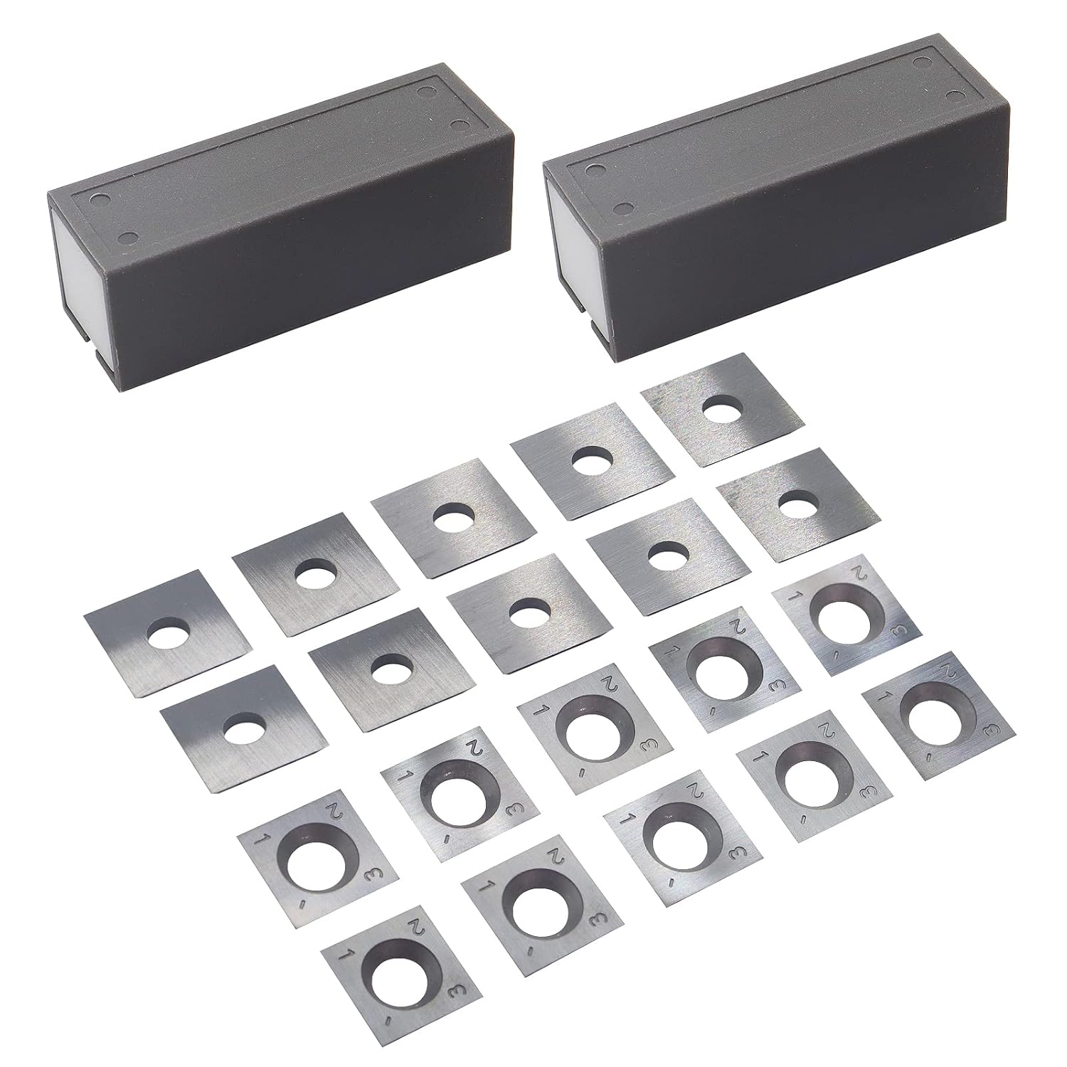 HFM- 12mm+14mm Square Corners Carbide Inserts 4 Edges （12mm*12mm*1.5mm and 14mm*14mm*2mm） 20 pcs